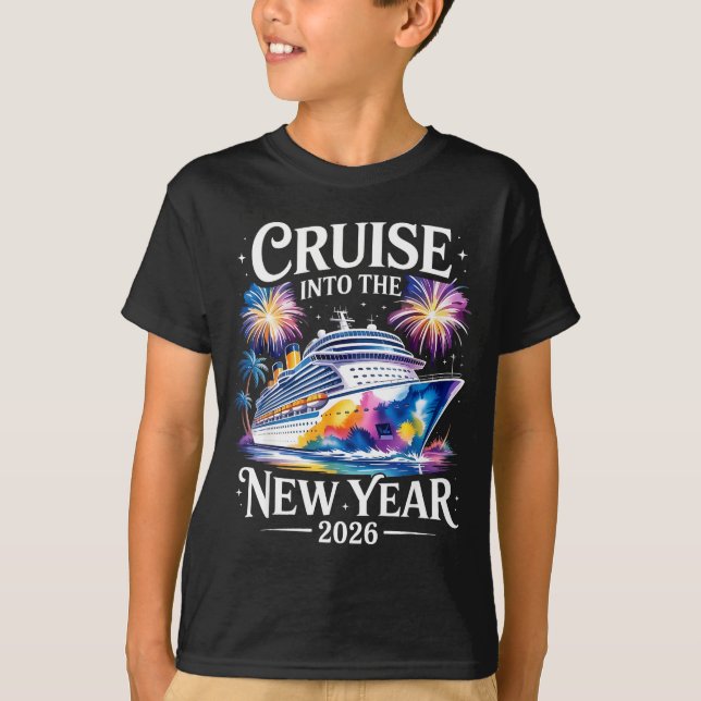 Camiseta Cruising Into 2026 New Years Family Matching Men W (Anverso)
