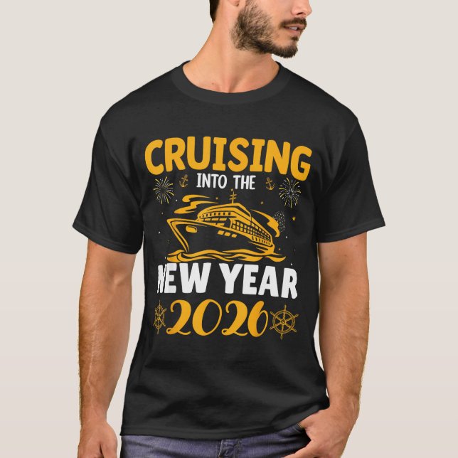 Camiseta Cruising Into New Year 2026 Family Cruise Matching (Anverso)