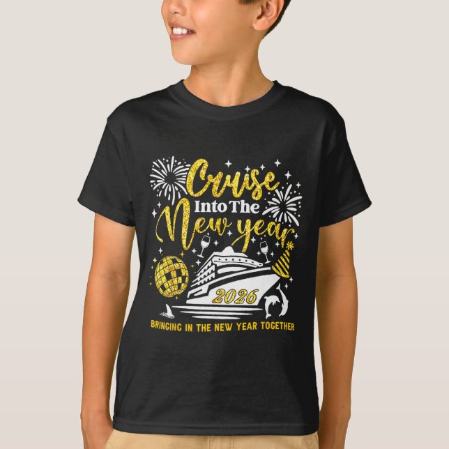 Camiseta Cruising Into The New Year 2026 Happy New Year Vac (Anverso)