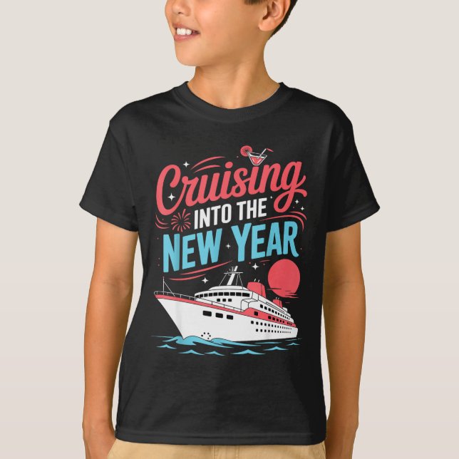 Camiseta Cruising Into The New Year Trocal Holiday Travel V (Anverso)