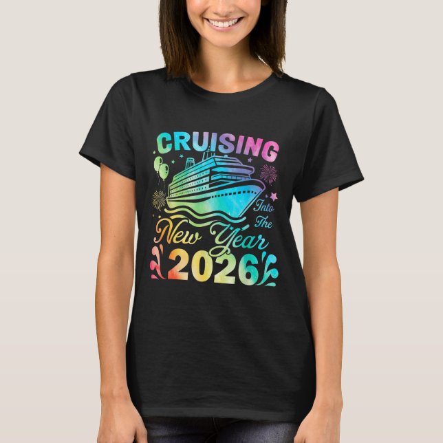 Camiseta Cruising My Way Into 2026 Happy New Year Anchor Fa (Anverso)