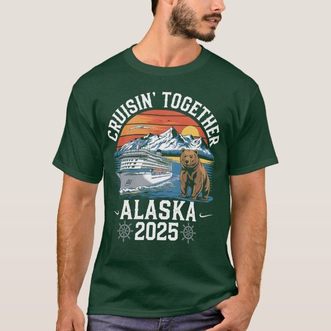 Camiseta Cruisinogéter Alaska 2025 Familia Amigo Alaska son (Anverso)