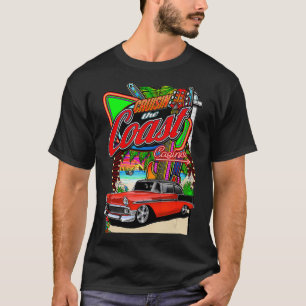 Camiseta Cruissin Classic Car Rod Run Casino typog
