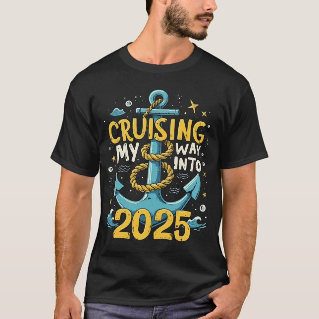 Camiseta Cruizando mi camino hacia el feliz Año Nuevo 2025 (Anverso)