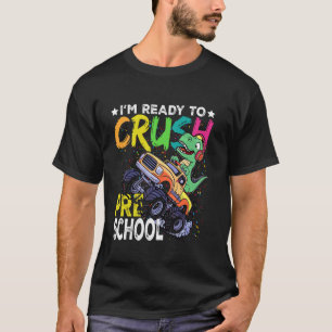 Camiseta Crujiente camión de monstruos de dinosaurios prees