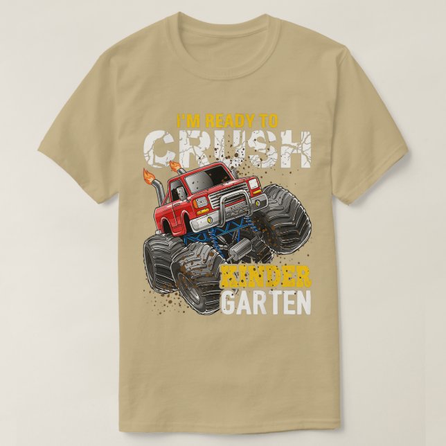 Camiseta Crujiente monstruo de guardería de vuelta al coleg (Diseño del anverso)