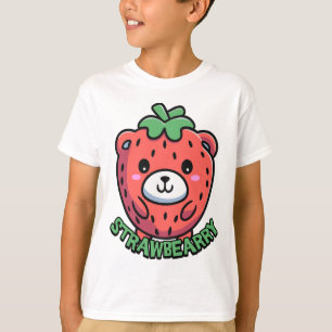 Camiseta ¡Crujiente! Personalizado Cute Strawberry Bear Pun