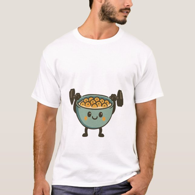 Camiseta Crunch Time- Funny Cereal Gym Workout  (Anverso)