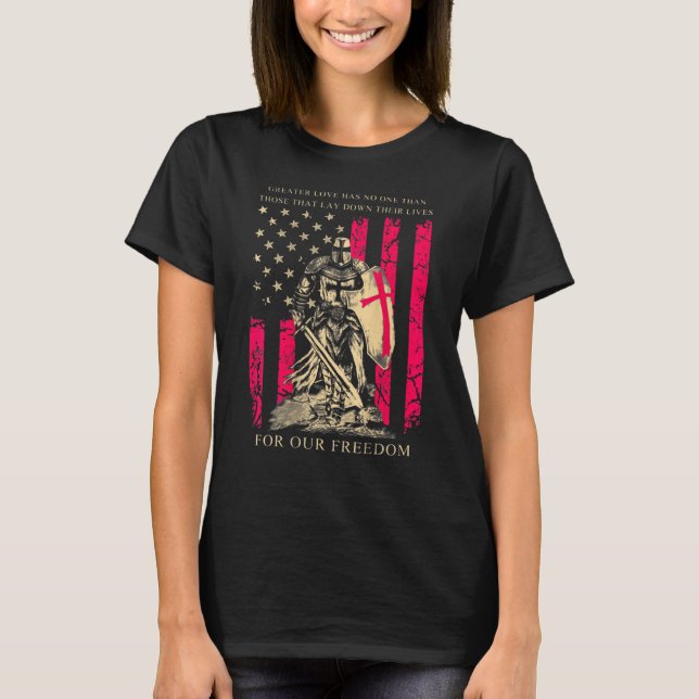 Camiseta Crusader Caballero Templario Guerrero De Dios Ret  (Anverso)