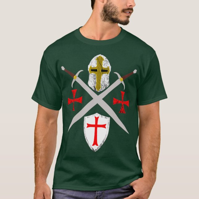 Camiseta Crusader Knights Templar Code Soldier Of Christ (Anverso)