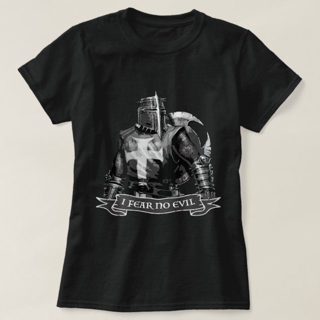 Camiseta Crusader No Temo Que Ningún Malvado Caballero Temp (Diseño del anverso)