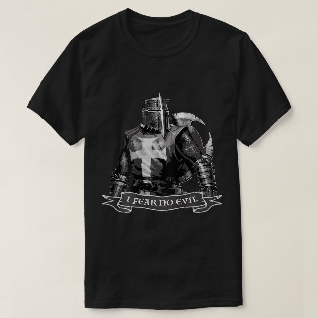 Camiseta Crusader No Temo Que Ningún Malvado Caballero Temp (Diseño del anverso)