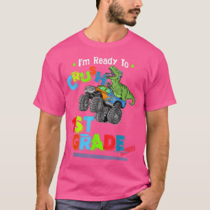 Camiseta Crush 1st Grade Dinosaur Monster Truck Back To Sch