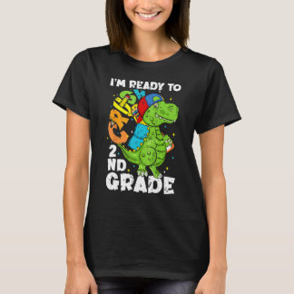 Camiseta Crush 2nd Grade Rex Dinosaur Back To School Boys K