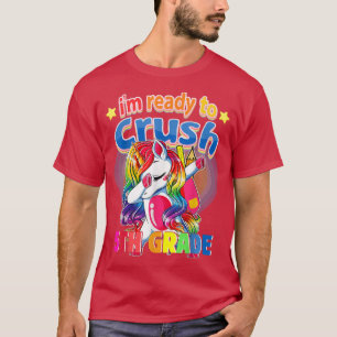 Camiseta Crush 5th Grade Unicorn Back to School Girls 