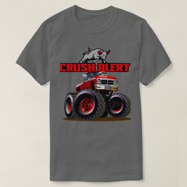 Camiseta Crush Alert Monster Truck Race (Diseño del anverso)