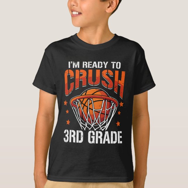 Camiseta Crush baloncesto de tercer grado de vuelta a los e (Anverso)