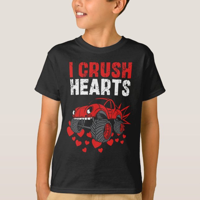 Camiseta Crush Hearts Monster Truck Boys (Anverso)