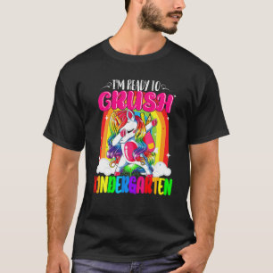 Camiseta Crush Kindergarten Dabbing Unicorn De Vuelta A La 