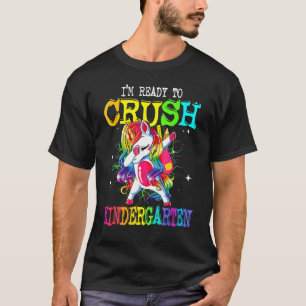 Camiseta Crush Kindergarten Dabbing Unicorn De Vuelta A La 