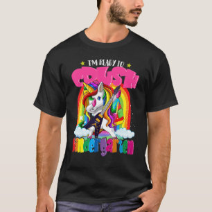 Camiseta Crush Kindergarten Dabbing Unicorn De Vuelta A La 