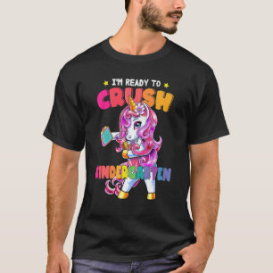 Camiseta Crush Kindergarten Dabbing Unicorn De Vuelta A La 