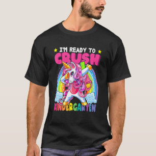Camiseta Crush Kindergarten Dabbing Unicorn De Vuelta A La 