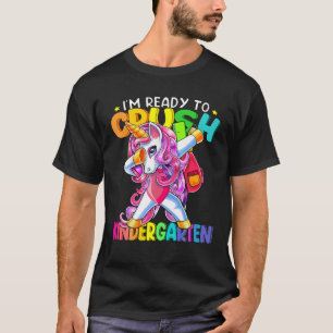 Camiseta Crush Kindergarten Dabbing Unicorn De Vuelta A La