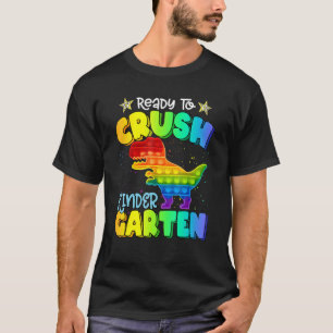 Camiseta Crush Kindergarten Dinosaur Pop It Fidget Back to
