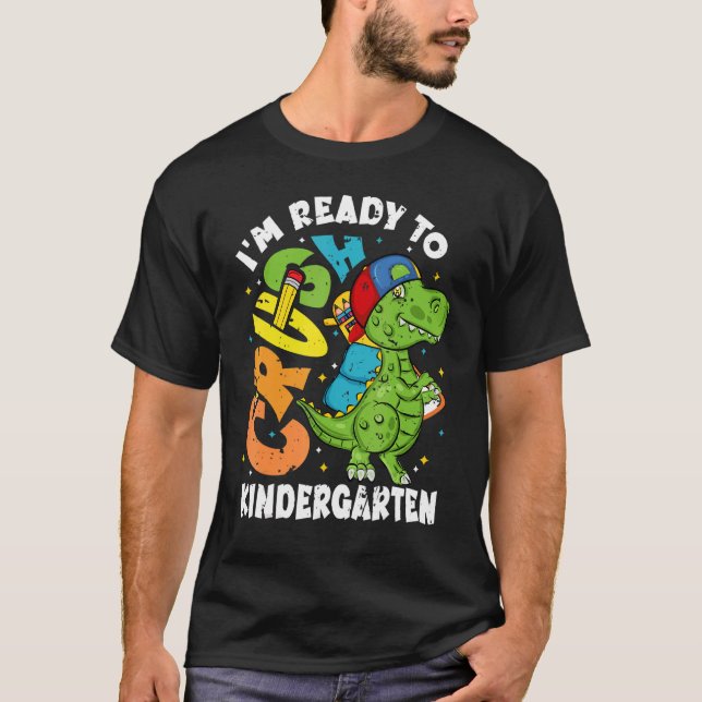 Camiseta Crush Kindergarten Rex Dinosaur De Vuelta Al Escol (Anverso)