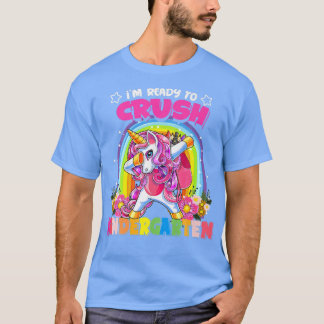 Camiseta Crush Kindergarten Unicorn Back to School Kids Gir