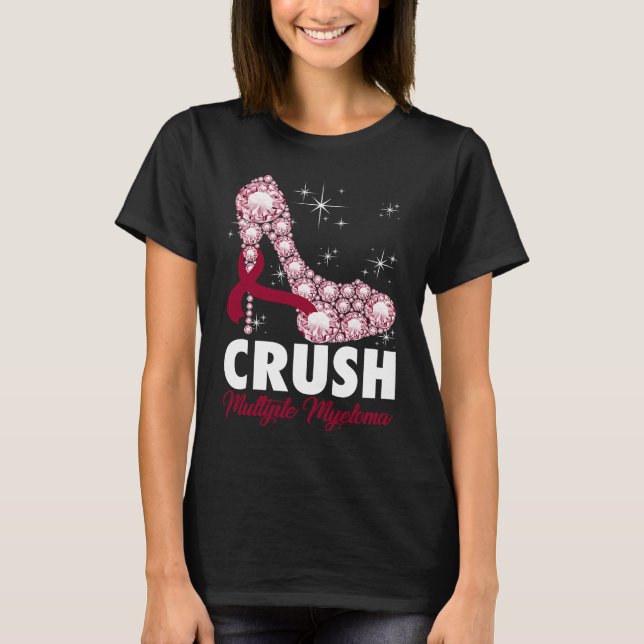 Camiseta Crush Multiple Myeloma Awareness High Heel Warrior (Anverso)