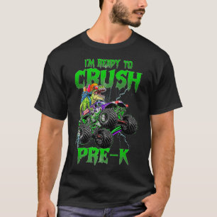 Camiseta Crush Pre-k Dino T Rex Monster Truck Back to Schoo