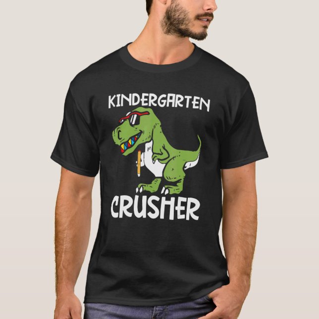 Camiseta Crusher De Kindergarten De Vuelta A La Escuela Rex (Anverso)