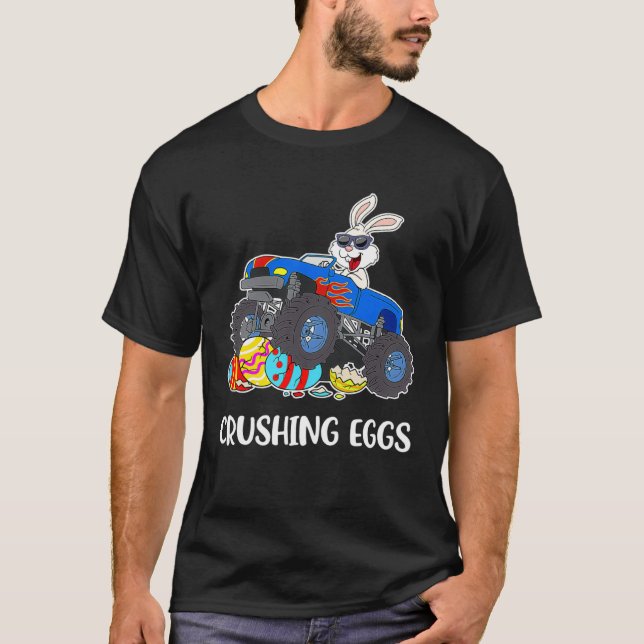 Camiseta Crushing Easter Egg Hunting Monster Truck Spring B (Anverso)