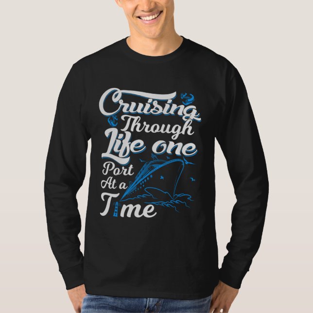 Camiseta Crusing through life one port at a time Cruise Oce (Anverso)