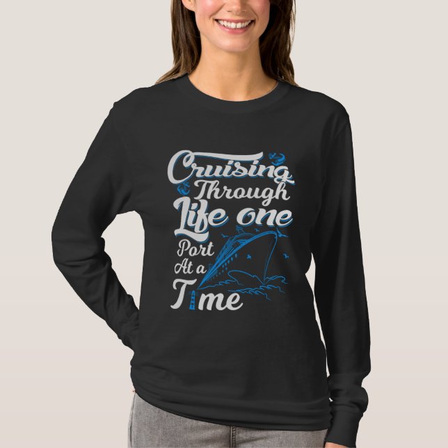 Camiseta Crusing through life one port at a time Cruise Oce (Anverso)