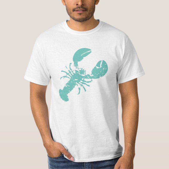 Camiseta Crustáceo Azul Grunge Lobster (Anverso)