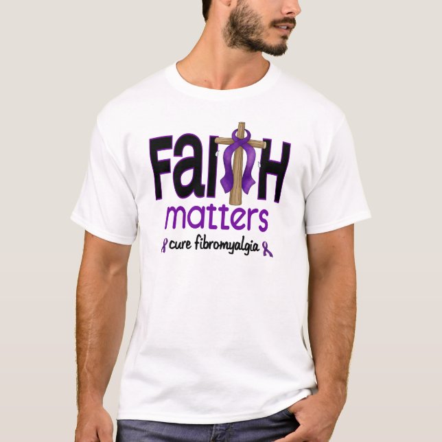 Camiseta Cruz 1 de las materias de la fe del Fibromyalgia (Anverso)
