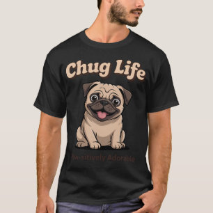 Camiseta Cruz adorable de raza Chug perro cachorro Chihuahu