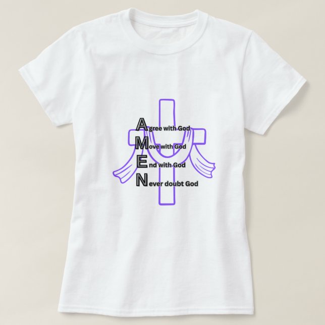 Camiseta Cruz Amen (Diseño del anverso)