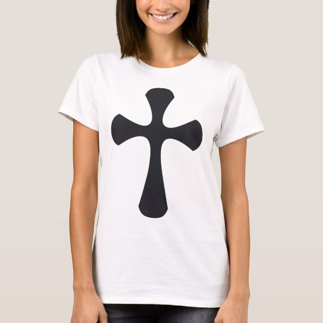 Camiseta Cruz azul cristiana (Anverso)