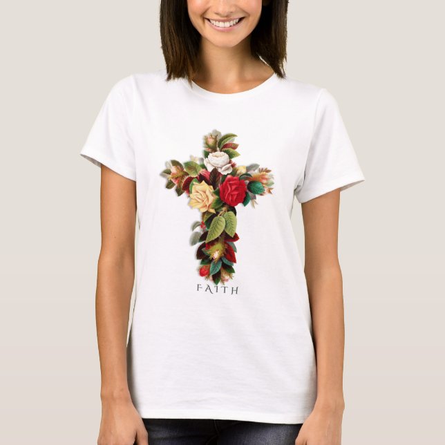 Camiseta Cruz Botánica de Fe (Anverso)