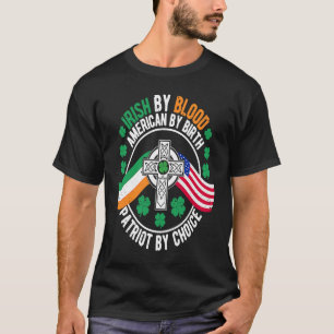 Camiseta Cruz Celta de Bandera Norteamericana Irlandesa Gra
