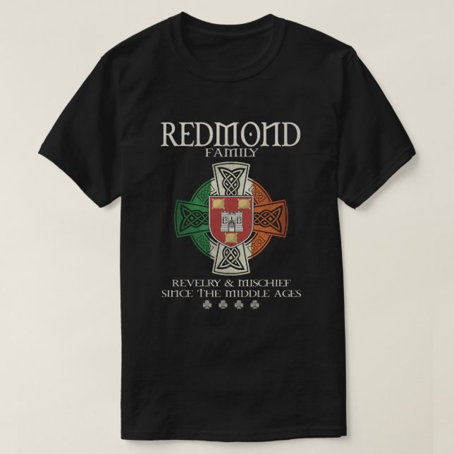 Camiseta Cruz celta irlandesa de la familia Redmond (Diseño del anverso)
