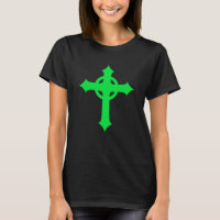 Cruz celta verde - Patrimonio irlandés Unisex Negr
