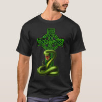 Cruz Celta Y Orgullo Irlandés De Serpiente Verde
