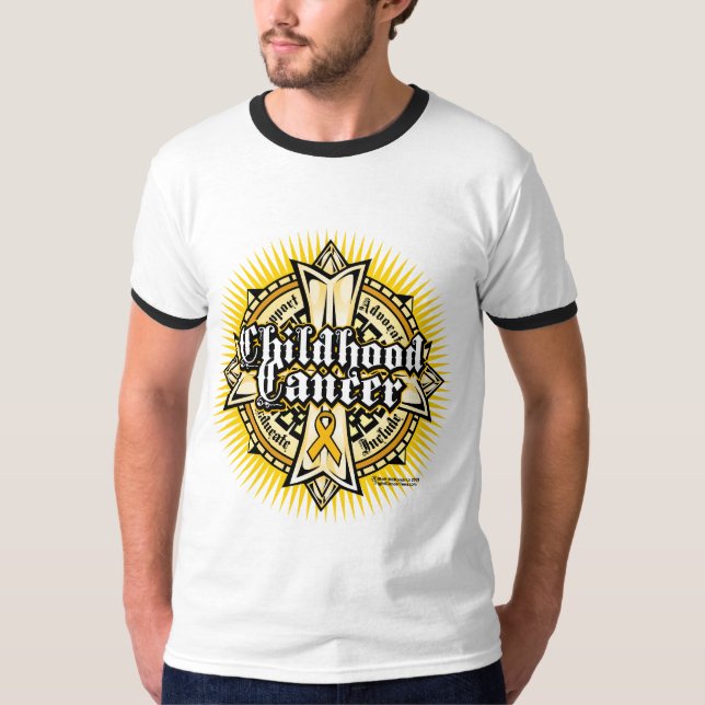 Camiseta Cruz céltica del cáncer de la niñez (Anverso)