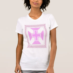 Camiseta Cruz con marco rosa