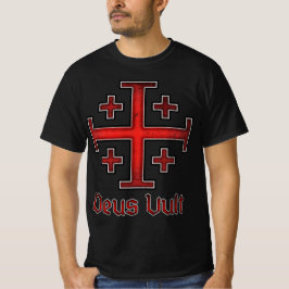 Camiseta Cruz cristiana Cruzado Caballero Templario Deus Vu